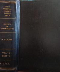 Image of Government Oriental Series Class B, No. 6 : History of Dharmasastra Vol. V Part II